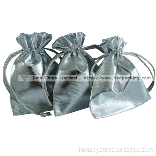 Silver Promotional Metallic Pouch Bag